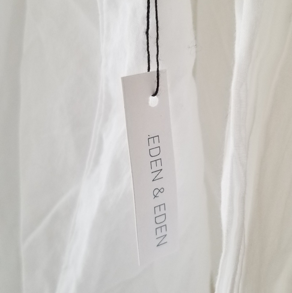 Eden and Eden cotton white poet's shirt, one size, oversized